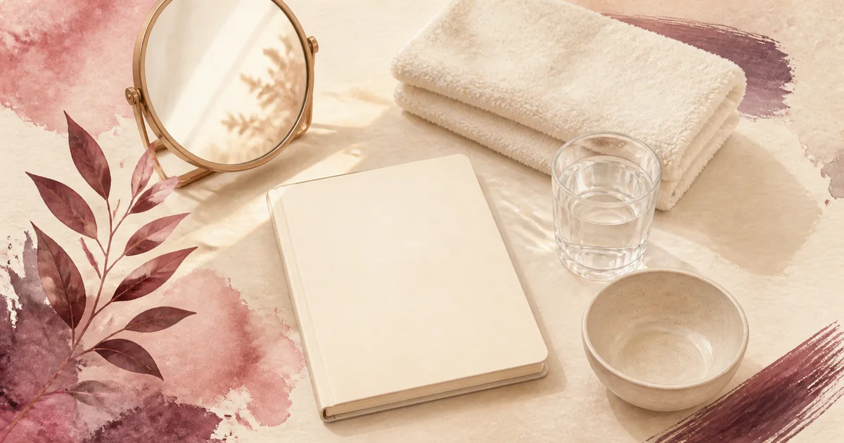 A calm editorial still life for learning your skin type at home